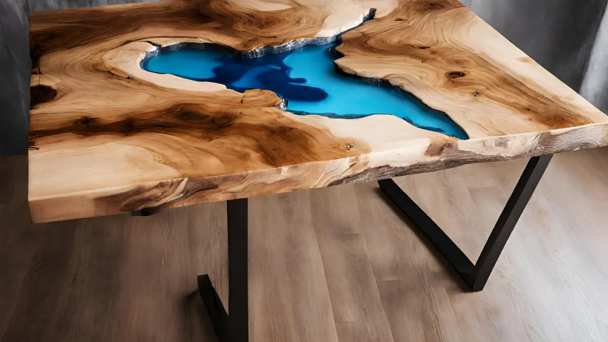 Epoxy table outdoors