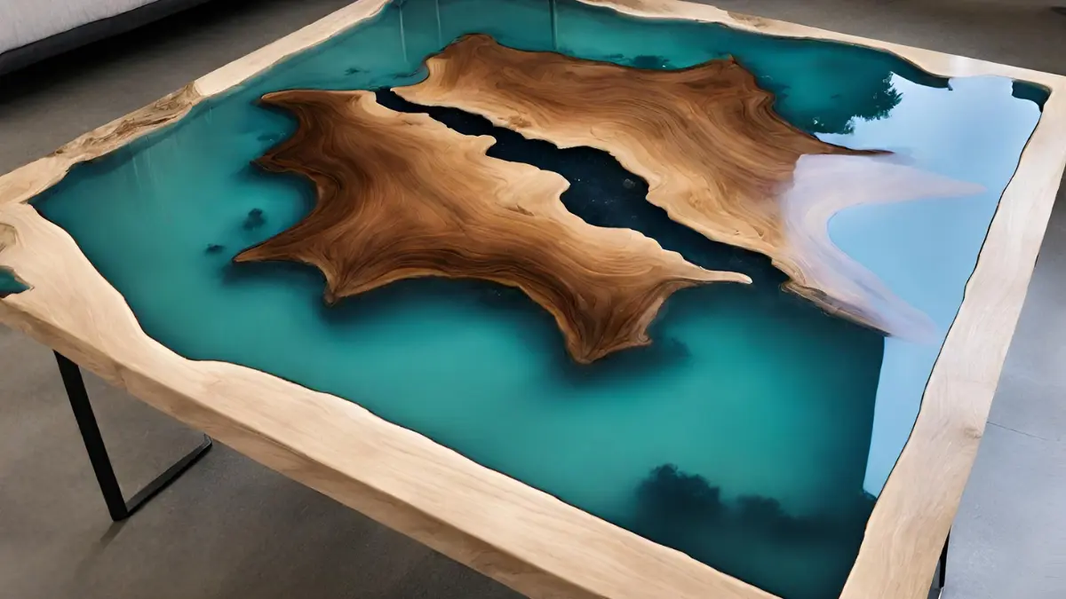 Epoxy table outdoors